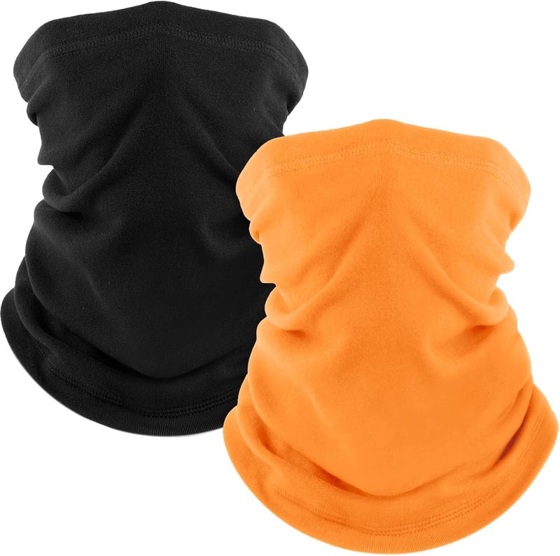 Fuinloth 2 Pack Winter Neck Gaiter, Fleece Warmer Scarf Cold Weather Face Mask Cover for Men/Women - Image 1